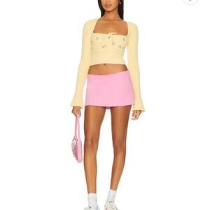 Guizio pink micro mini stretch skirt NWT size small